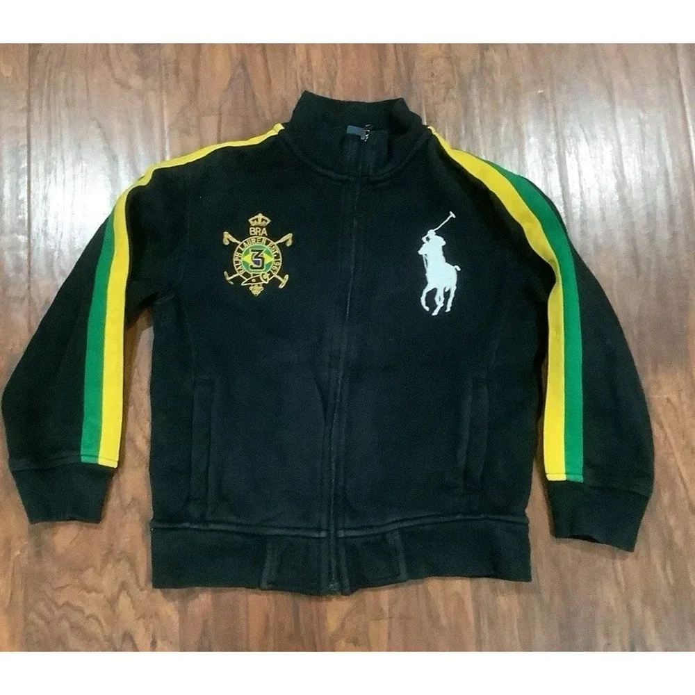 Polo Ralph Lauren Jacket Youth 5 Brazil White Pony #3 Full Zip